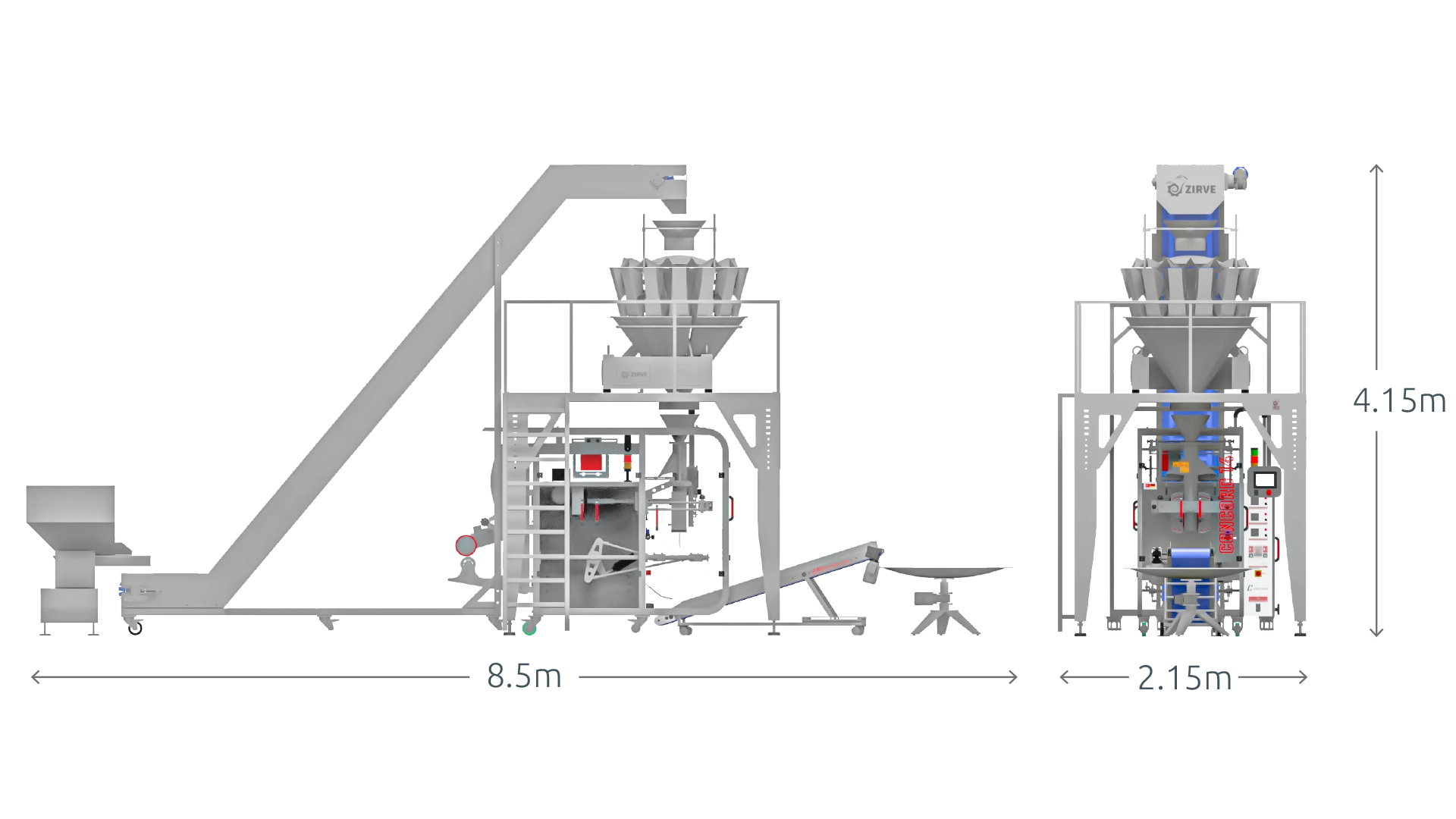 CONCORD 14 | Multihead Weigher Packaging Machine | Zirve Intl